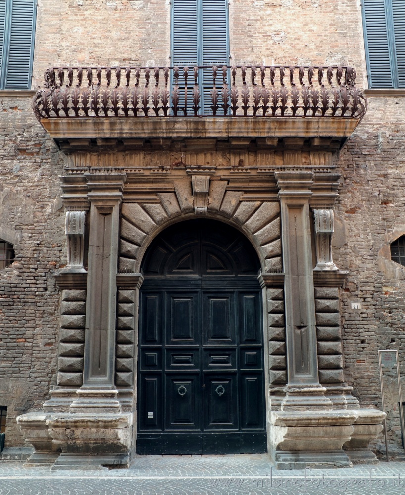 Pesaro (Pesaro e Urbino, Italy) - Portal of Del Monte Baldassini Palace